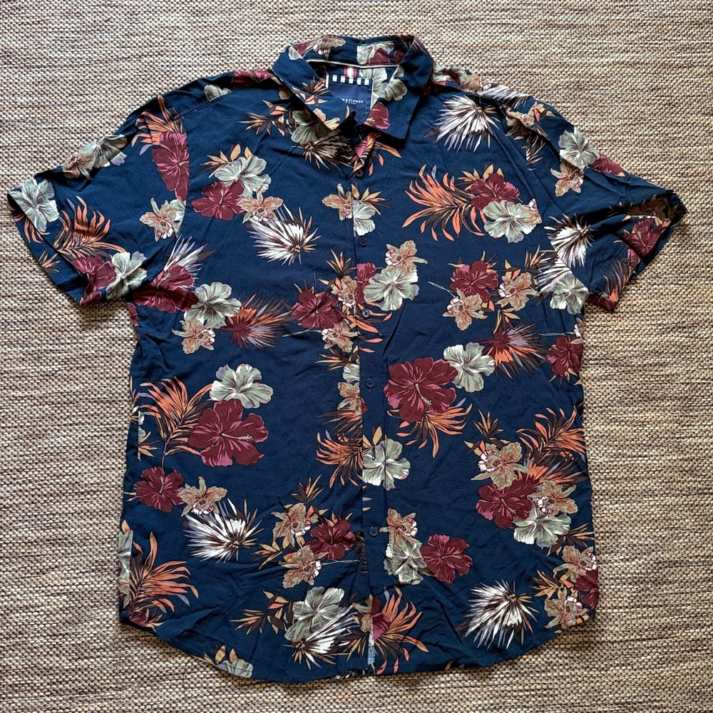 Denim & Flower Men’s Floral Dress Shirt